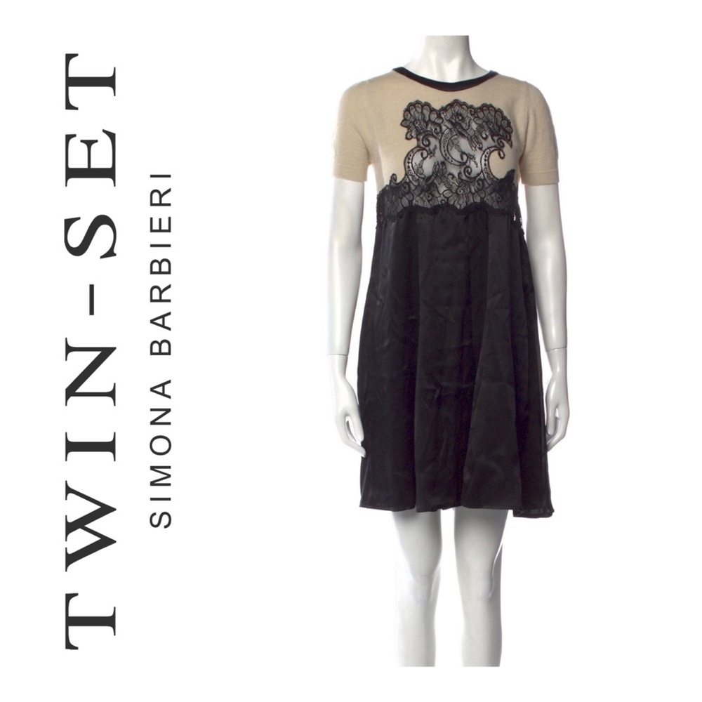 TWIN-SET Lace Insert Dress Size Large